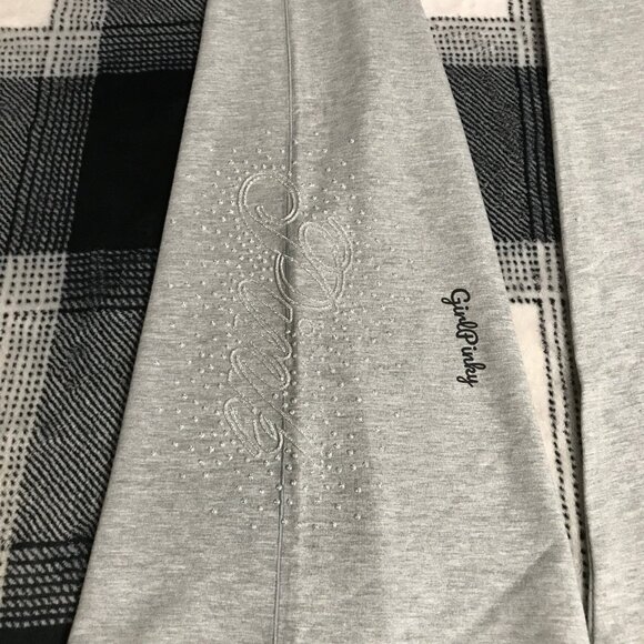 vs PINK flare leggings IN HEATHER GREY BLING NEW RELEASE M-XXL & SHORT LENGTH - Picture 4 of 10